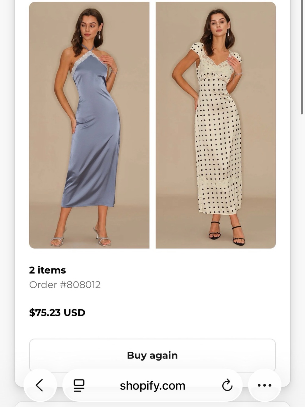 RIHOAS Satin Halter Midi Dress in Dusty Blue